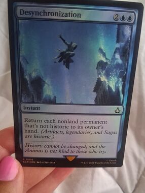 Magic: The Gathering Desynchronization Holographic Blue Trading Card